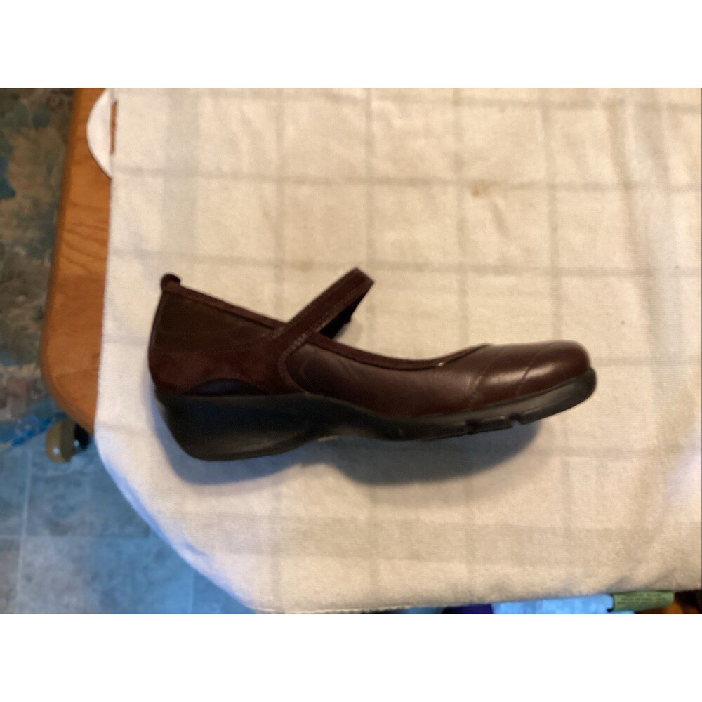 prlvo by clarks women’s Mary Jane’s sz 8 brown 76010 comfort leather/suede - Picture 4 of 10